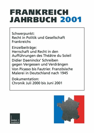Wolfgang Asholt, Hans Manfred Bock, Mariluise Christadler, Adolf Kimmel, Ingo Kolboom, Robert Pitch, Henrik Uterwerde - Frankreich-Jahrbuch 2001, Häftad
