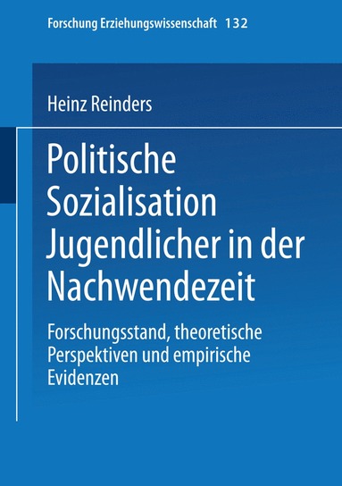 bokomslag Politische Sozialisation Jugendlicher in der Nachwendezeit