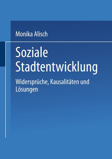 bokomslag Soziale Stadtentwicklung