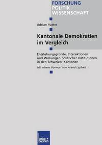 bokomslag Kantonale Demokratien im Vergleich