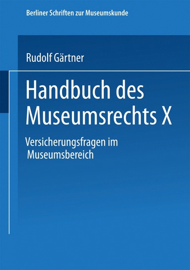 bokomslag Handbuch des Museumsrechts X