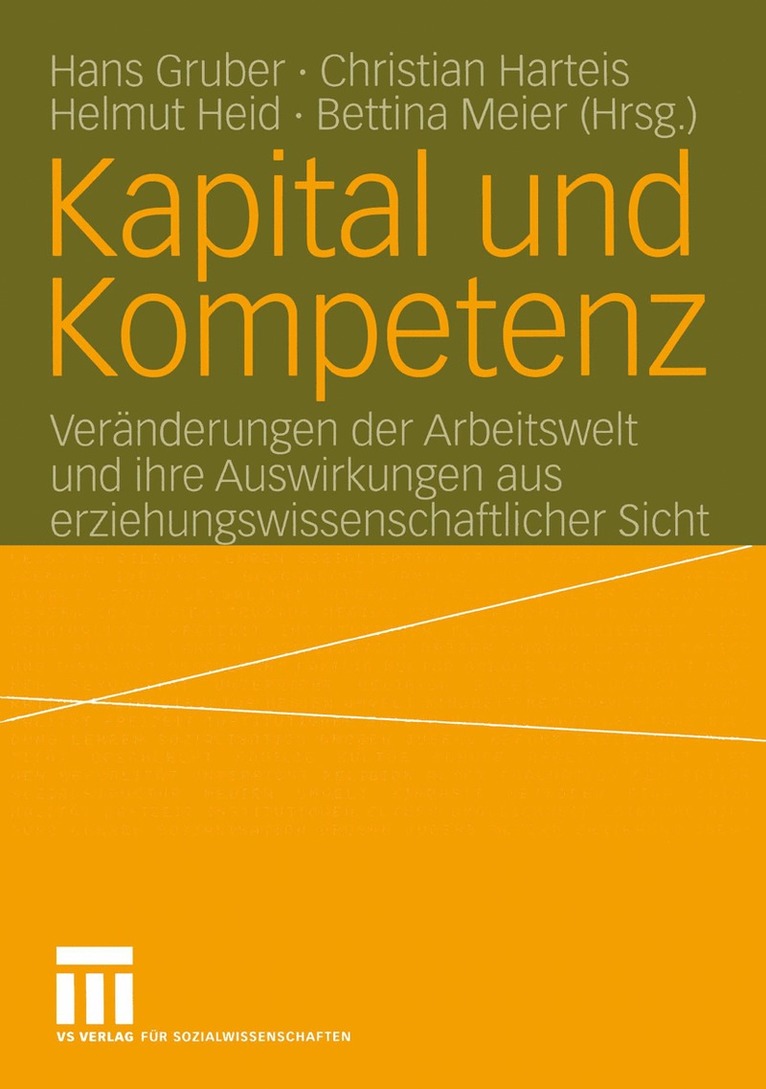 Hans Gruber, Christian Harteis, Helmut Heid, Bettina Meier - Kapital und Kompetenz, Häftad