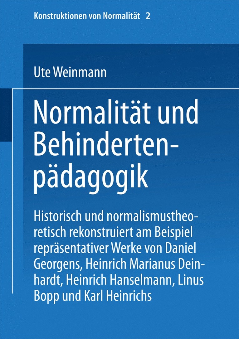 Ute Weinmann - Normalität und Behindertenpädagogik, Häftad