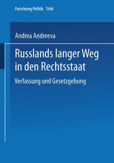 bokomslag Russlands langer Weg in den Rechtsstaat