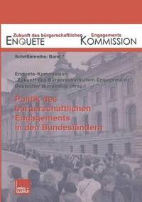 bokomslag Politik des brgerschaftlichen Engagements in den Bundeslndern