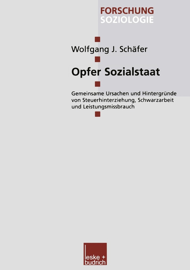 Wolfgang J. Schäfer - Opfer Sozialstaat, Häftad