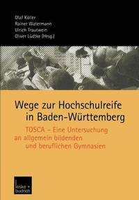 bokomslag Wege zur Hochschulreife in Baden-Wrttemberg