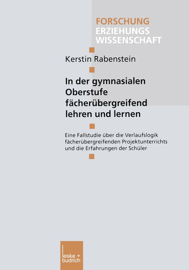 Kerstin Rabenstein - In der gymnasialen Oberstufe fächerübergreifend lehren und lernen, Häftad
