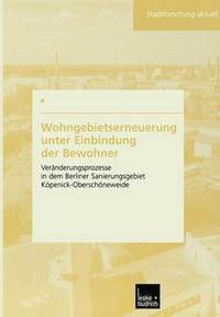 bokomslag Wohngebietserneuerung unter Einbindung der Bewohner