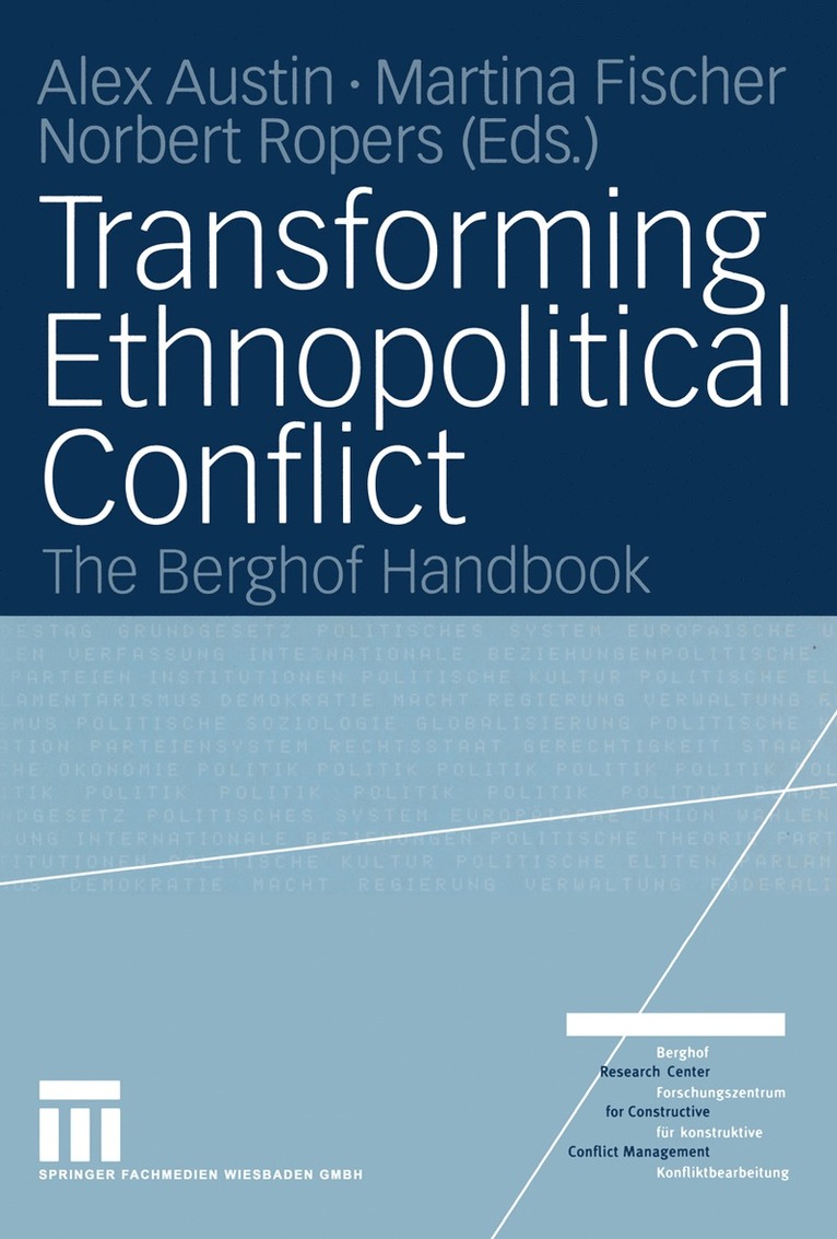 Alex Austin, Martina Fischer, Norbert Ropers - Transforming Ethnopolitical Conflict, Häftad