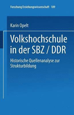 bokomslag Volkshochschule in der SBZ/DDR