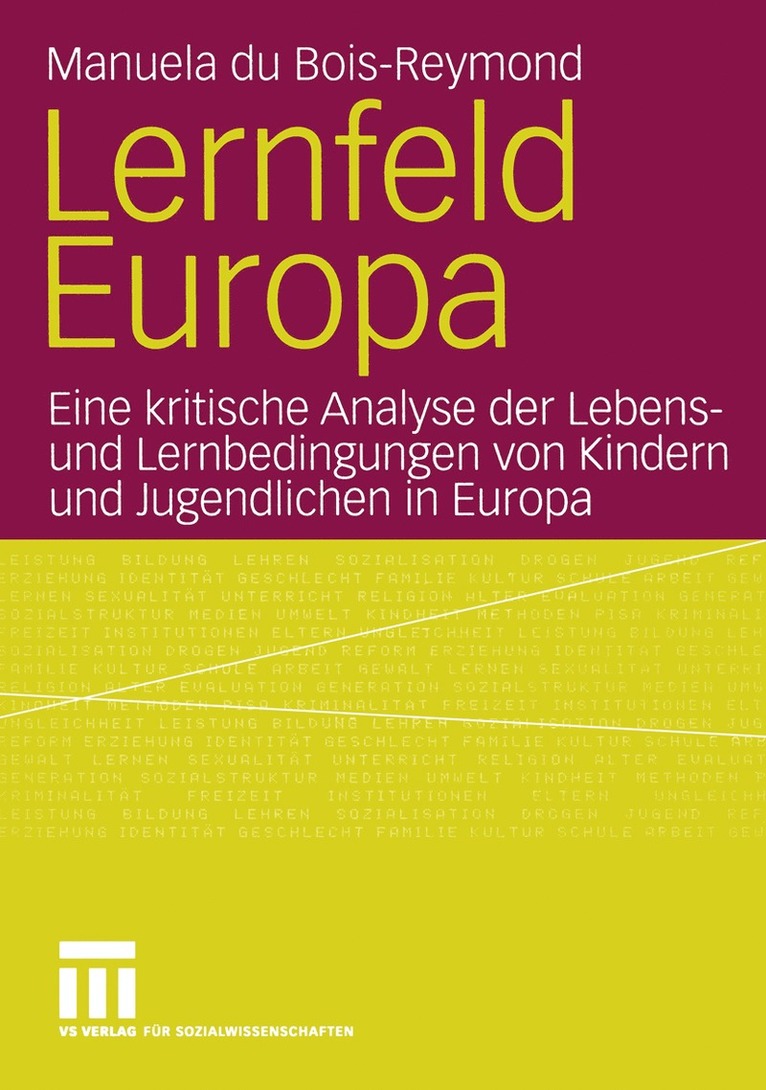 Manuela du Bois-Reymond, Manuela Du Bois-Reymond - Lernfeld Europa, Häftad