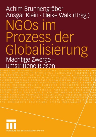 Achim Brunnengräber, Ansgar Klein, Heike Walk - NGOs im Prozess der Globalisierung, Häftad
