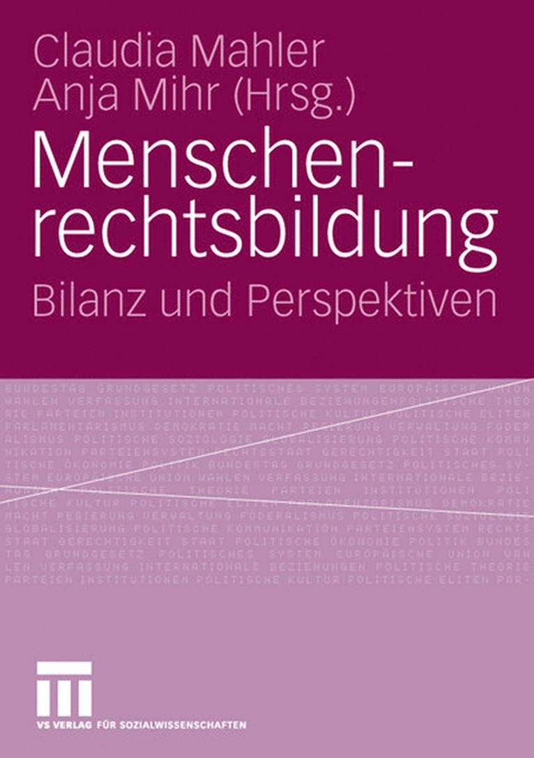 Claudia Mahler, Anja Mihr - Menschenrechtsbildung, Häftad