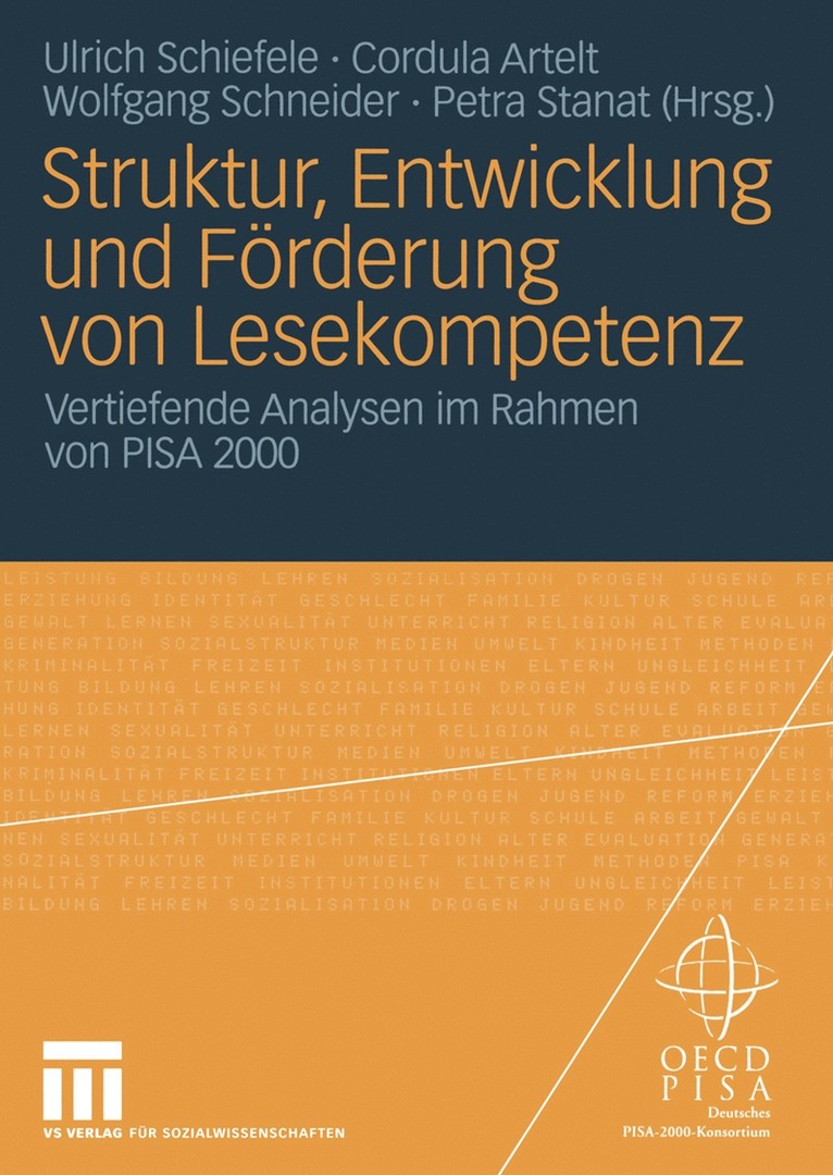 Ulrich Schiefele, Cordula Artelt, Wolfgang Schneider, Petra Stanat - Struktur, Entwicklung und Förderung von Lesekompetenz, Häftad