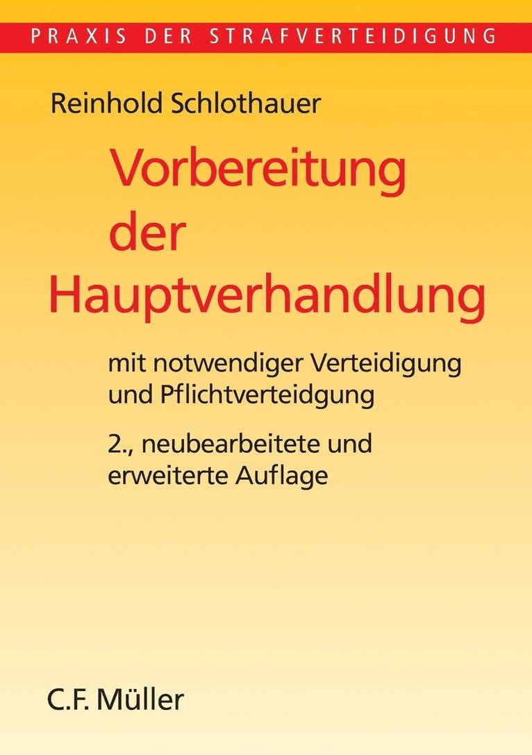 Vorbereitung der Hauptverhandlung 1