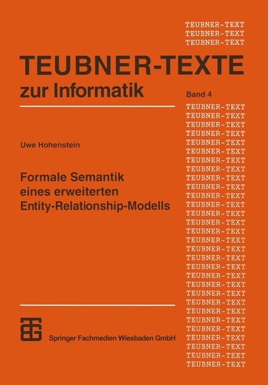 bokomslag Formale Semantik eines erweiterten Entity-Relationship-Modells