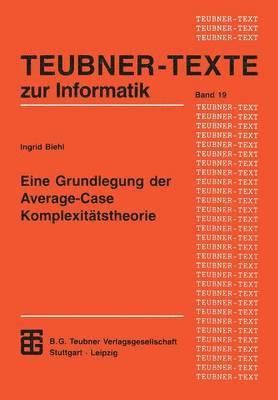 bokomslag Eine Grundlegung der Average-Case Komplexitätstheorie