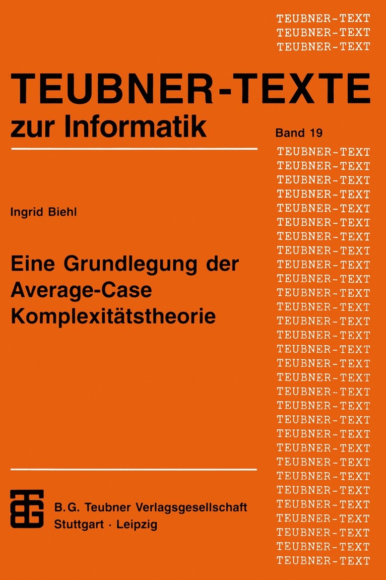 Eine Grundlegung der Average-Case Komplexitätstheorie, Häftad