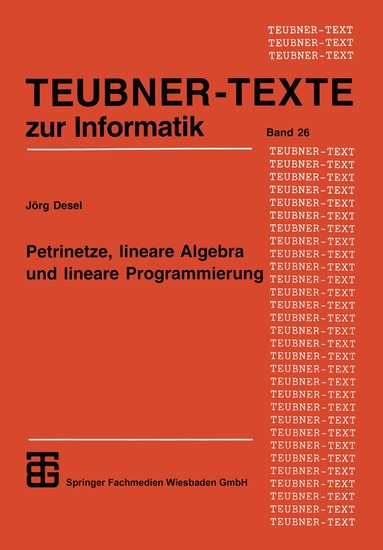 bokomslag Petrinetze, lineare Algebra und lineare Programmierung