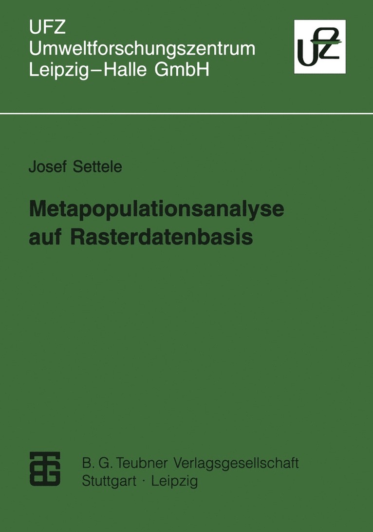 Josef Settele - Metapopulationsanalyse auf Rasterdatenbasis, Häftad