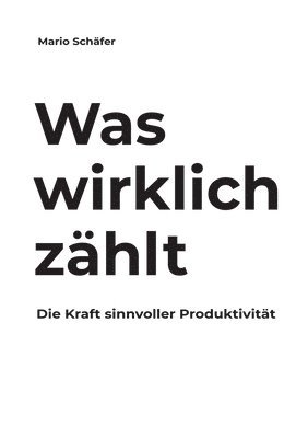 bokomslag Was wirklich zählt: Die Kraft sinnvoller Produktivität
