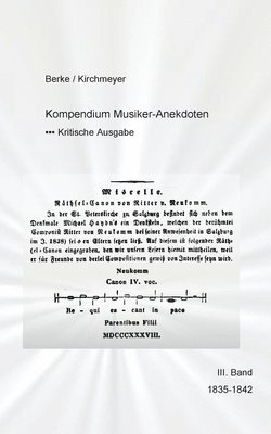 bokomslag Kompendium Musiker-Anekdoten Dritter Band 1835-1842