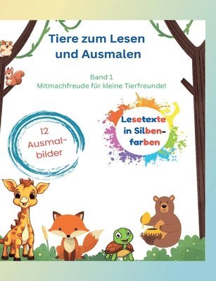 bokomslag Tiere zum Lesen und Ausmalen