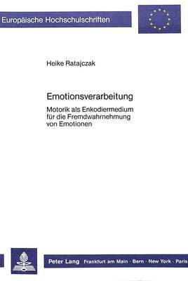 bokomslag Emotionsverarbeitung