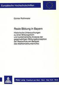bokomslag Reale Bildung in Bayern
