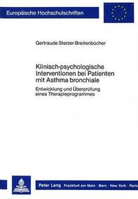 bokomslag Klinisch-Psychologische Interventionen Bei Patienten Mit Asthma Bronchiale