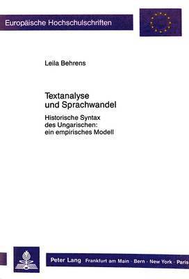 Textanalyse Und Sprachwandel 1