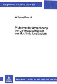 bokomslag Probleme Der Umrechnung Von Jahresabschluessen Aus Hochinflationslaendern