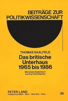 Das Britische Unterhaus 1965 Bis 1986 1