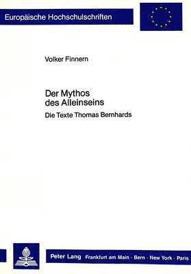 Volker Finnern - Der Mythos Des Alleinseins, Häftad