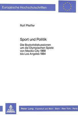 Sport Und Politik 1