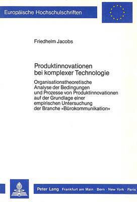 bokomslag Produktinnovationen Bei Komplexer Technologie