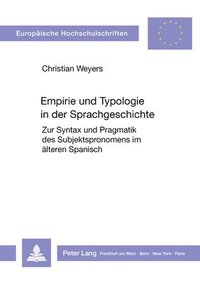 bokomslag Empirie Und Typologie in Der Sprachgeschichte