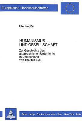 bokomslag Humanismus Und Gesellschaft