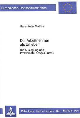 bokomslag Der Arbeitnehmer ALS Urheber