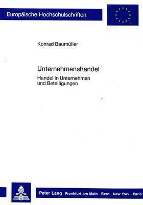 bokomslag Unternehmenshandel