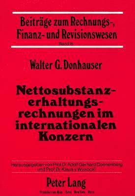 bokomslag Nettosubstanzerhaltungsrechnungen Im Internationalen Konzern