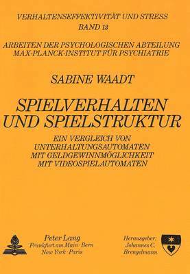 bokomslag Spielverhalten Und Spielstruktur