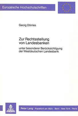 Zur Rechtsstellung Von Landesbanken 1