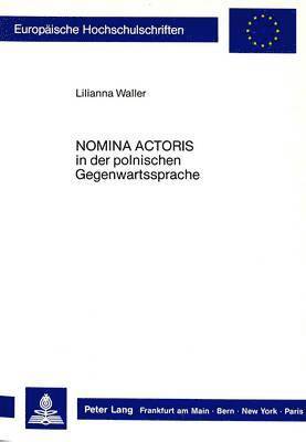 Nomina Actoris in Der Polnischen Gegenwartssprache 1