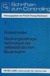 bokomslag Deckungsbeitragsrechnung in Der Mittelstaendischen Bauindustrie