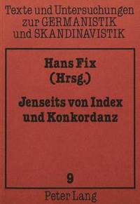 bokomslag Jenseits Von Index Und Konkordanz