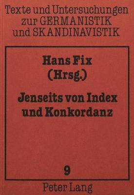 bokomslag Jenseits Von Index Und Konkordanz