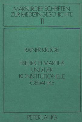 bokomslag Friedrich Martius Und Der Konstitutionelle Gedanke