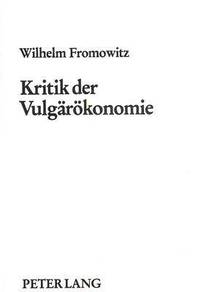 bokomslag Kritik Der Vulgaeroekonomie